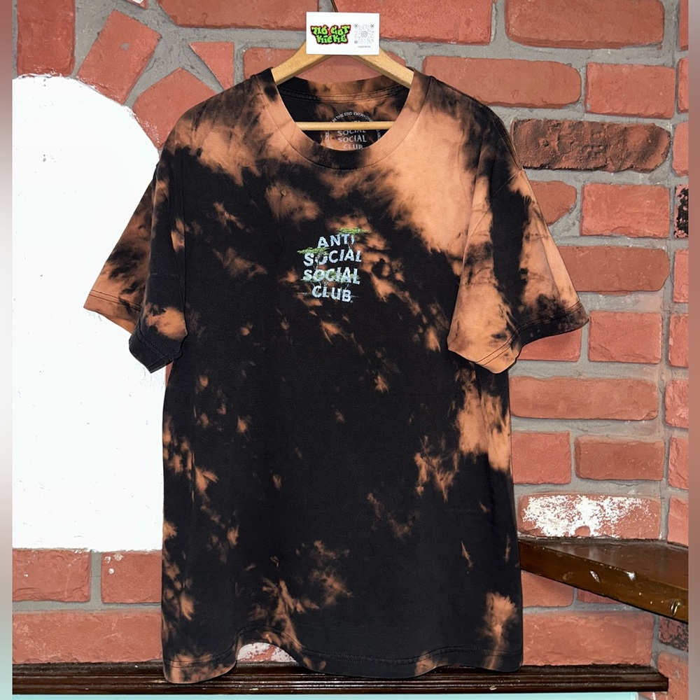 Anti Social Social Club Bleached Black T-Shirt Tee Men’s Size Large